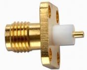 Pomona Electronics SMA Jack Panel Receptacle (4 Hole)