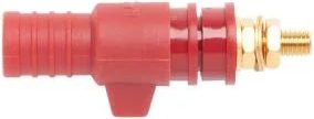 Pomona Electronics Binding Post with 4 mm Safety Jack and Wire Connection, Red # 73095-2