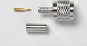 Pomona Electronics TNC Straight Plug, 50 Ohm, Crimp Type, RG58,141 # 73056