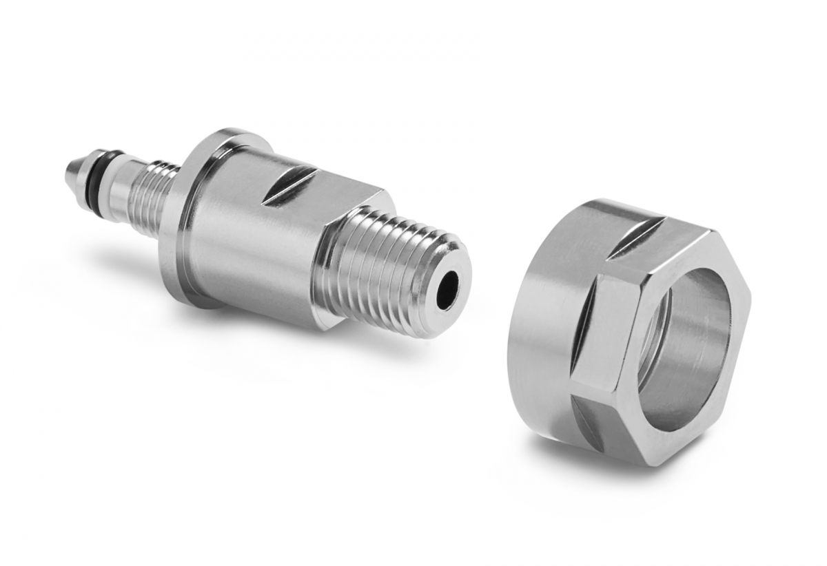 Ralston FieldLab 1/4" Male NPT (2M) Bottom Connection, 316 S.S., Viton Seals # DGAU-0120