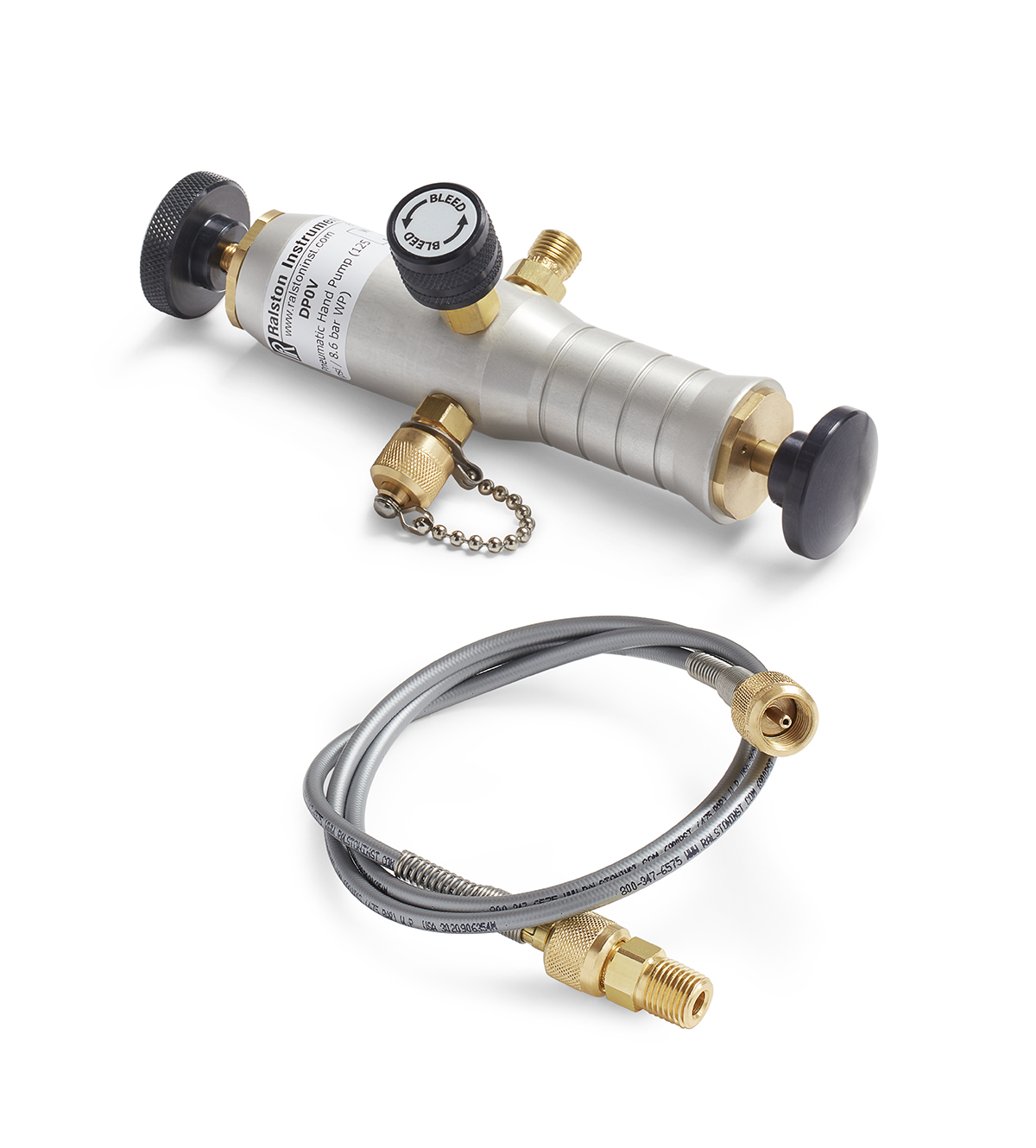 Ralston DPPV (+125 PSI to -23" HG) Pump, No Gauge Adapter, with 3ft Hose, 1/4" MNPT Process Connection # DPPV-0000
