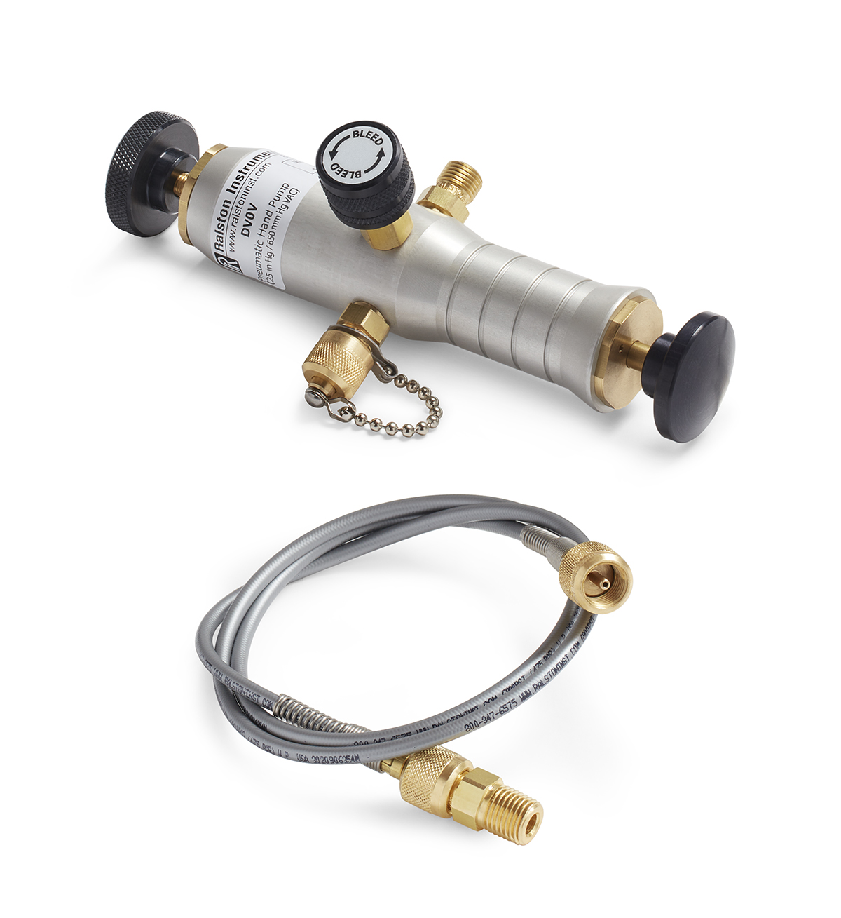 Ralston DV0V (25 INHG / 650 mm HG VAC) Pump, No Gauge Adapter, with 3ft Hose, 1/4" MNPT Process Conn. # DV0V-0000