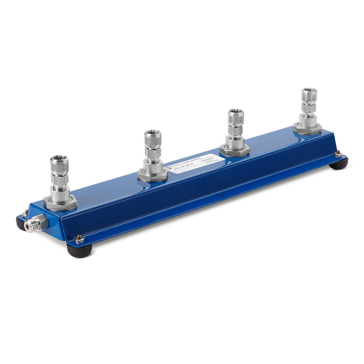 Ralston 4 Port Manifold with Quick-Test XT Connections, 10,000 PSI/700 Bar, 316 Stainless Steel # MF4S-XF-XM-PL