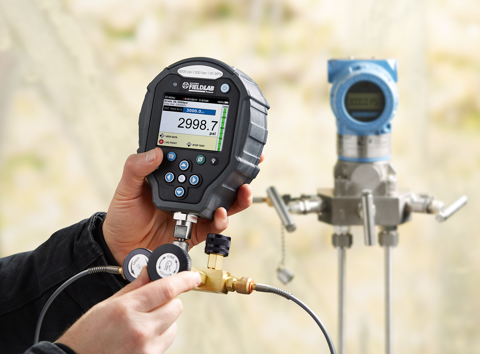 Ralston Calibration Kit, QTCM Calibration Manifold, 1000 PSI / 70 Bar / 7 MPa FieldLab (0.1% of Reading Acc. # QTCM-1,000 PSIG-FL