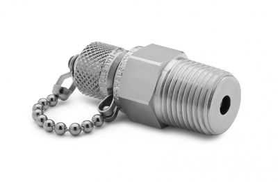Ralston 1/2" Male NPT x Male Quick-Test, No Check-Valve, with Cap and Chain, S.S. # QTFT-4MS0