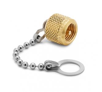 Ralston Cap and Chain, Brass (For Any Male Quick-Test Adapter) # QTFT-CAPB
