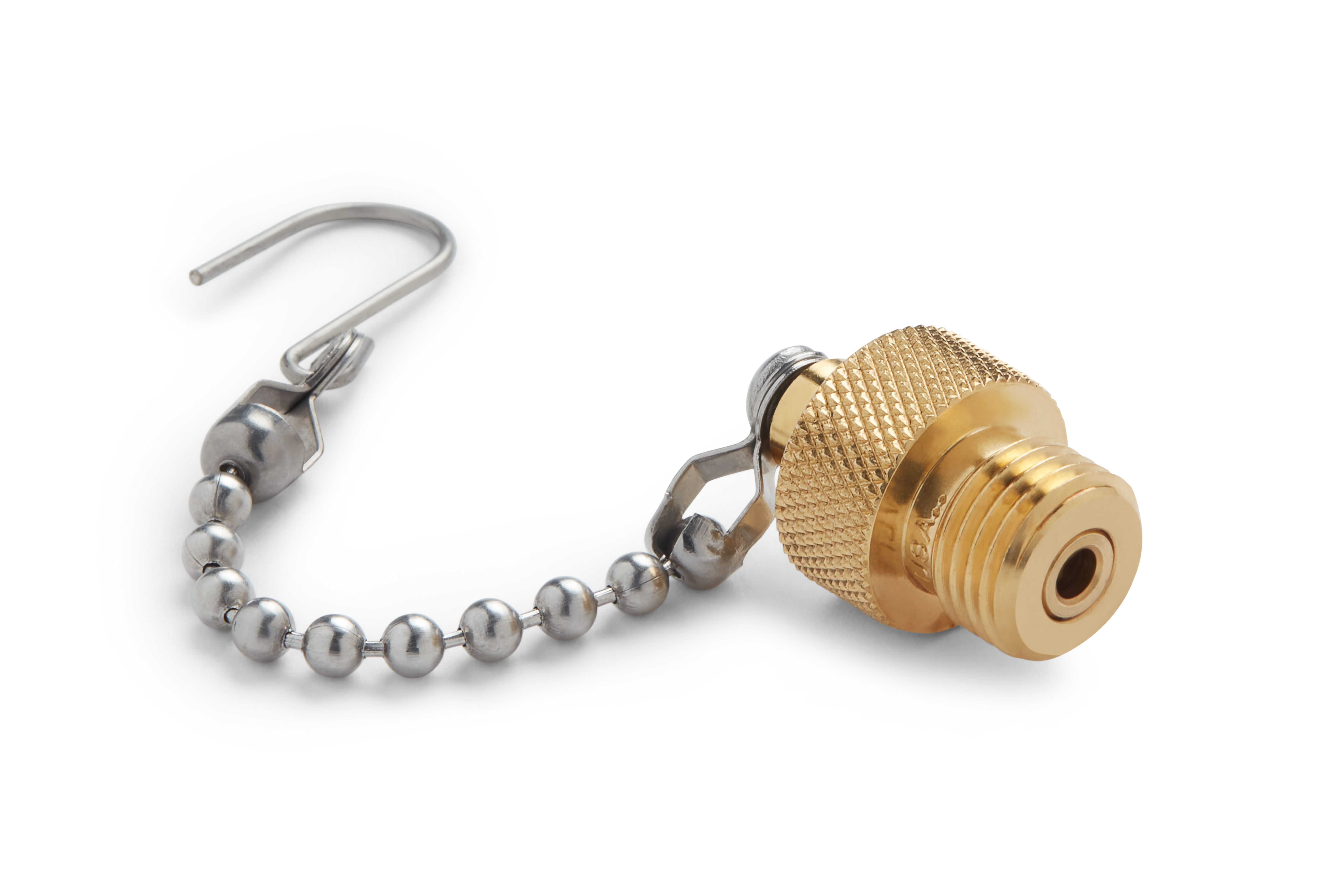 Ralston Quick-Test Hose Plug, and Chain Only, Brass # QTFT-PLGB