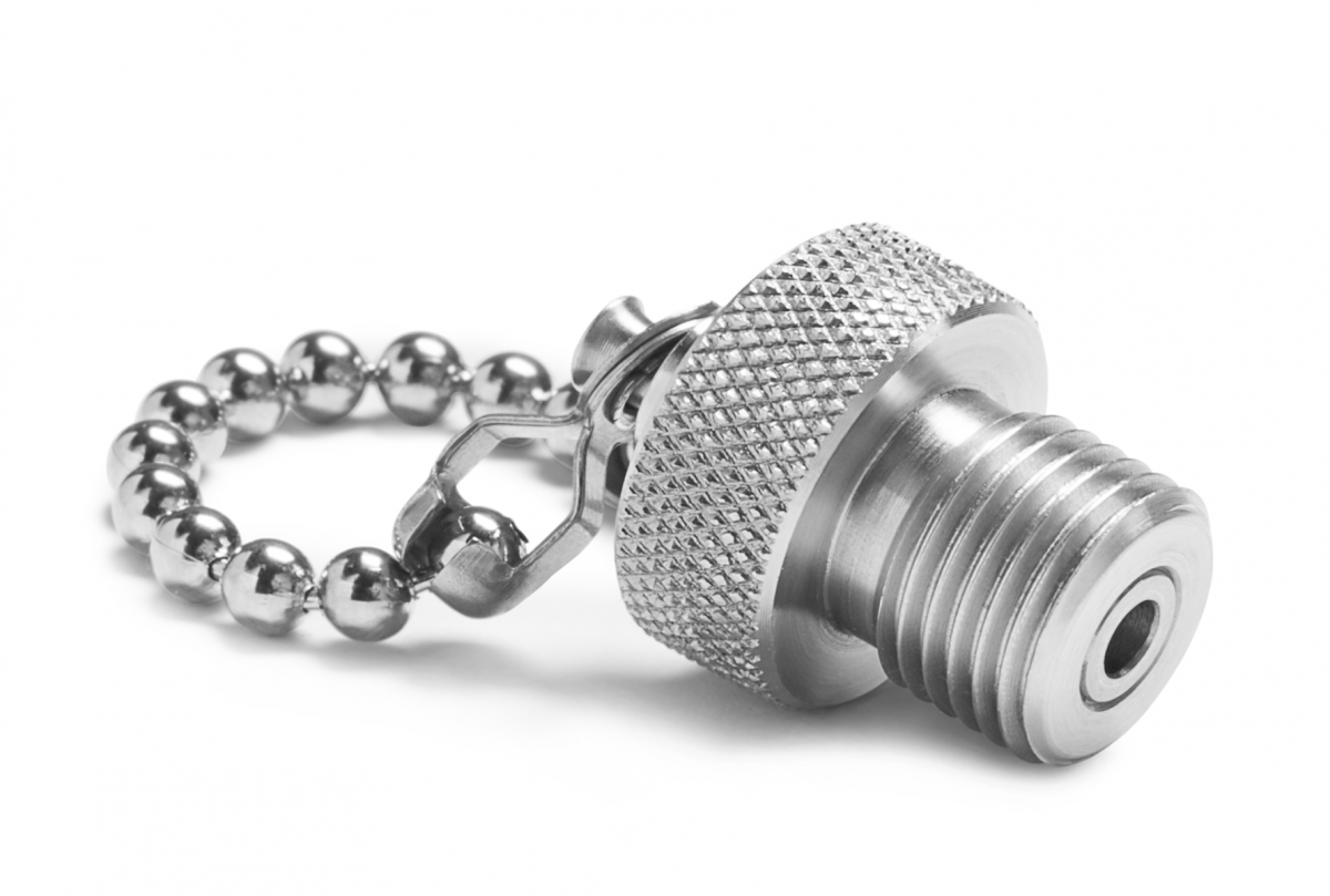 Ralston Quick-Test Hose Plug, and Chain Only, S.S. # QTFT-PLGS