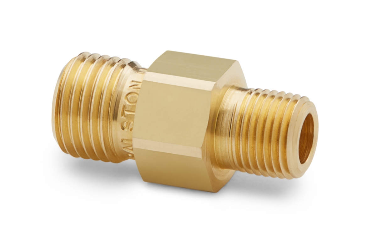 Ralston 1/8" Male NPT x Male Quick-Test, with Check-Valve, Brass # QTHA-1MB1