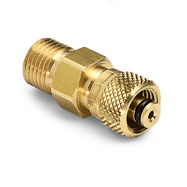 Ralston 1/4" Tube Fitting x Male Quick-Test, No Check-Valve, Brass # QTHA-2TB0