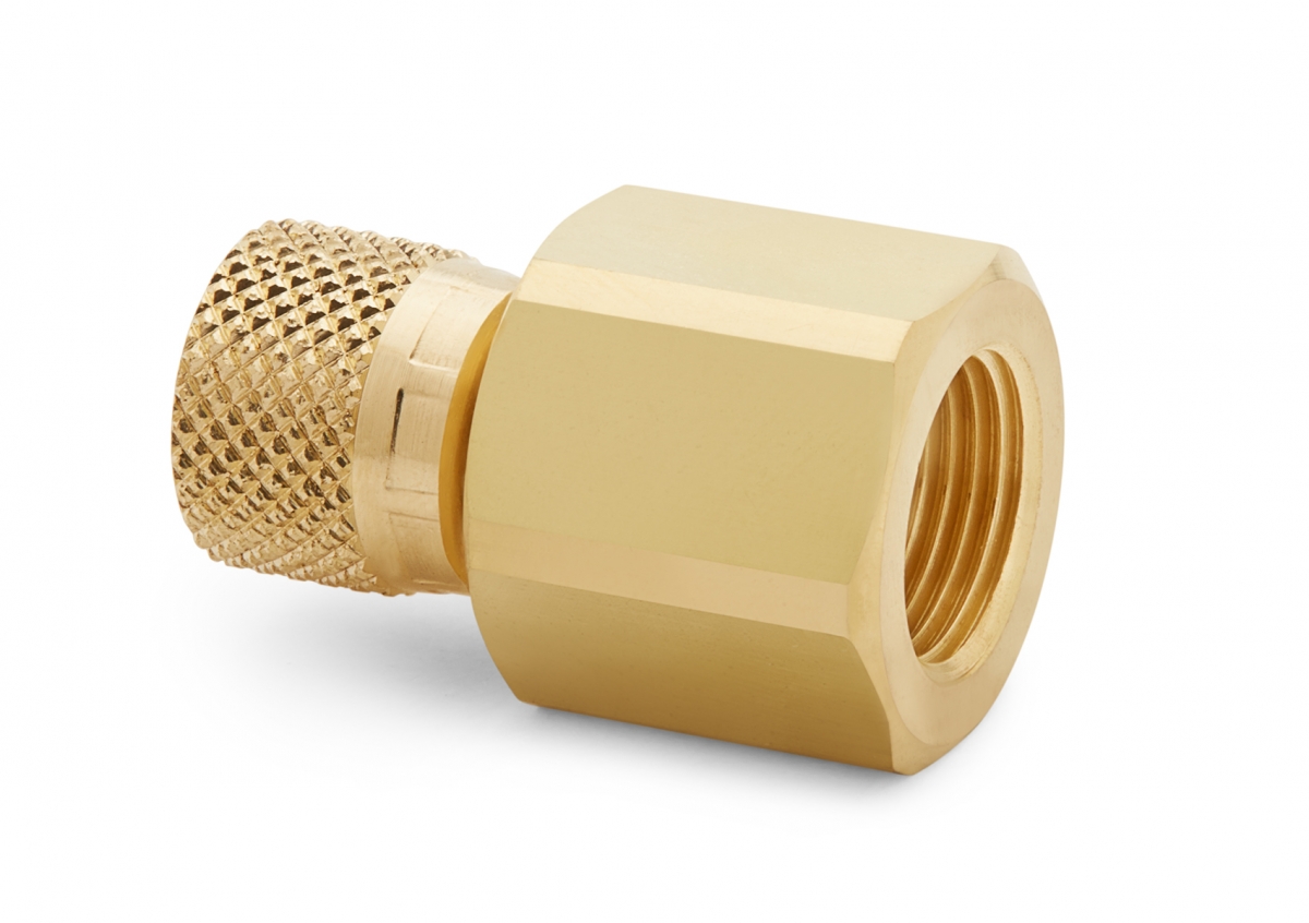 Ralston G 3/8" Female BSPP (ISO 228/1) x Female Quick-Test, No Check-Valve, Brass # QTHA-3FBA-RG