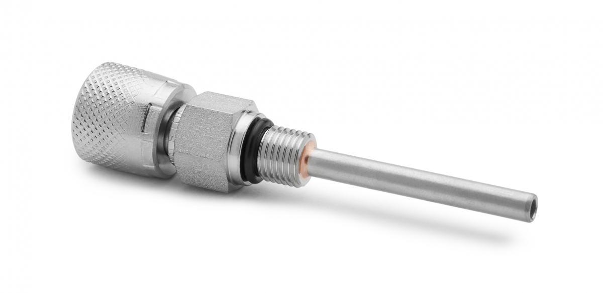 Ralston Female Quick-Test Outlet Port with Drain Tube (For NPAK-TRS0), S.S. # QTHA-3SSA-LD