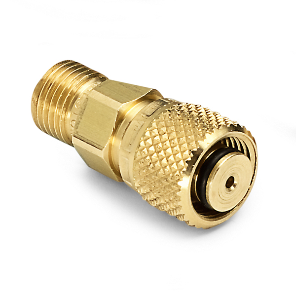 Ralston 3/8" Tube Fitting x Male Quick-Test, No Check-Valve, Brass # QTHA-3TB0