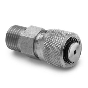 Ralston 3/8" Tube Fitting x Male Quick-Test, No Check-Valve, S.S. # QTHA-3TS0