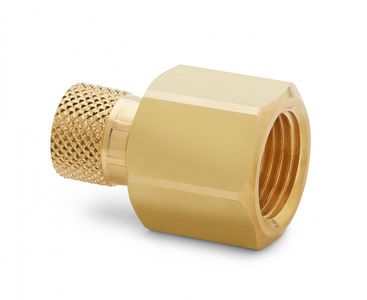 Ralston G 1/2" Female BSPP (ISO 228/1) x Female Quick-Test, No Check-Valve, Brass # QTHA-4FBA-RG