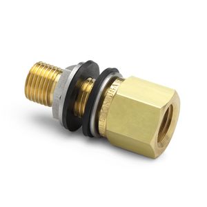 Ralston 1/4" Female NPT x Male Quick-Test Bulkhead Union, Brass # QTHA-HFBB-2F