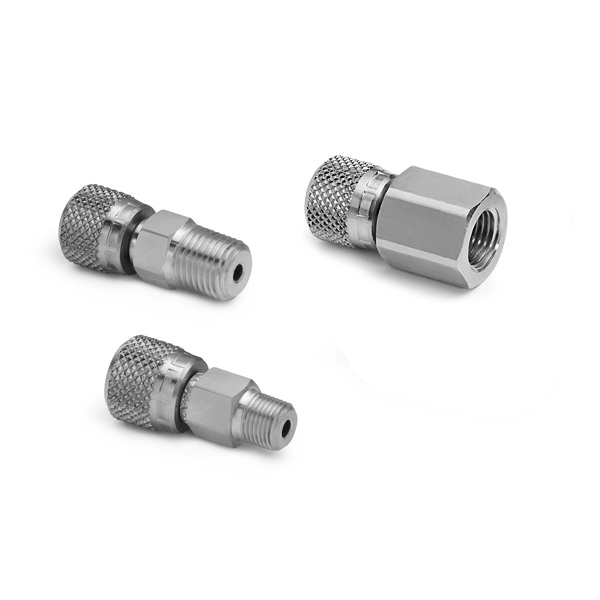 Ralston Kit Containing 1/8" MNPT, 1/4" MNPT, 1/4" FNPT Stainless Steel Quick-Test Adapters # QTHA-KIT42-SS