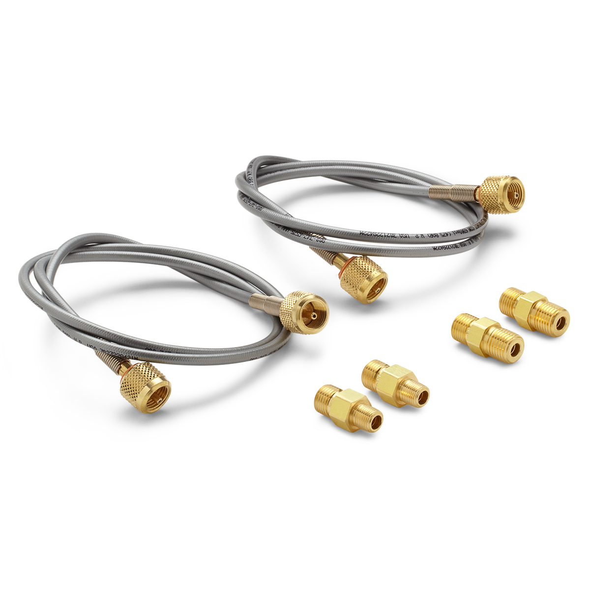 Ralston Quick-Test Hose Kit - (2) 3 ft Hoses, (2) 1/8" MNPT, (2) 1/4" MNPT Adapters, Brass # QTHA-KIT6-3ft