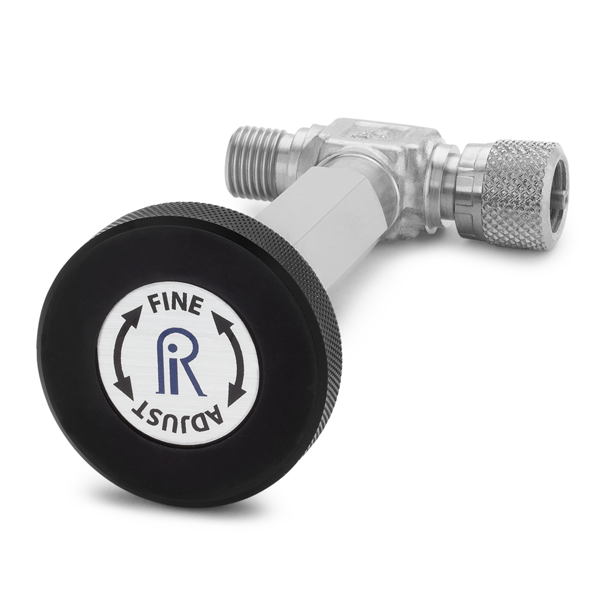 Ralston N-Line Fine Adjust Vernier Piston - Male Quick-Test x Female Quick-Test, Stainless Steel # QTHA-TEVR-HC-SS