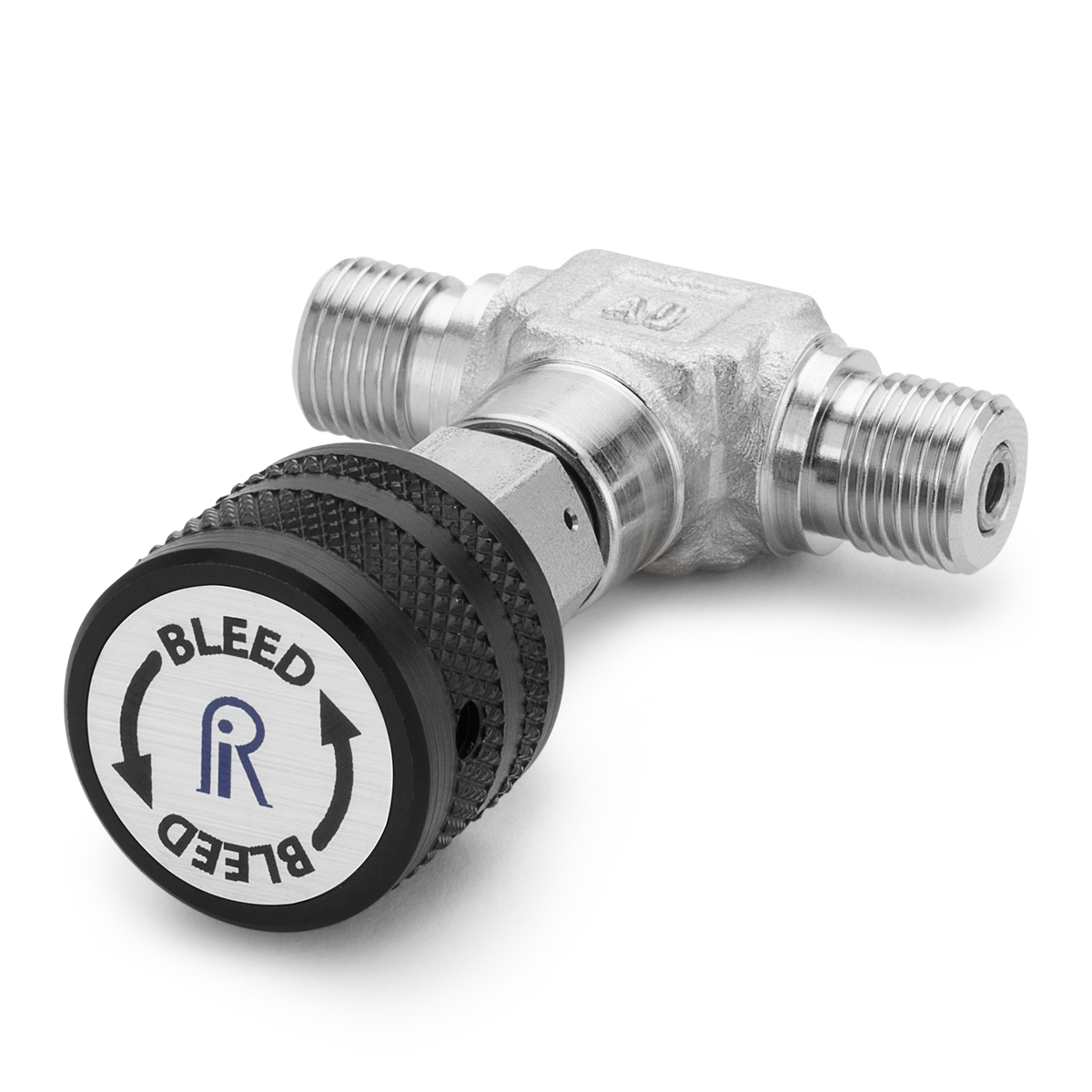 Ralston 5000 PSI / 350 Bar / 35 MPa Male Quick-Test x Male Quick-Test in-Line Vent Valve, S.S. # QTHA-TVLS