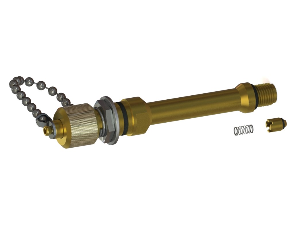 Ralston QTHP Hydraulic Pump Gauge Port Assembly, Quick-Test, Brass # QTHP-0205