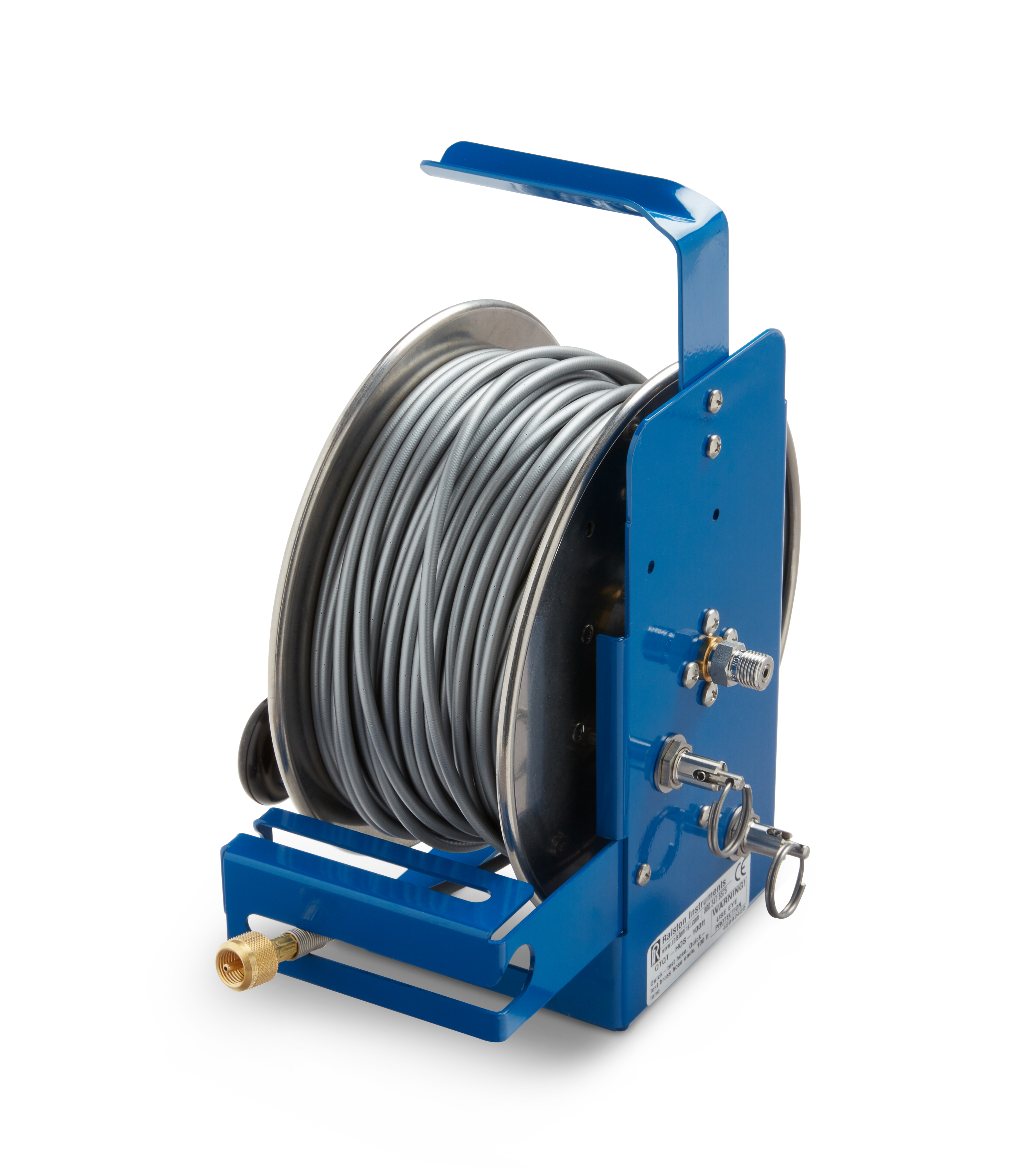 Ralston Quick-Test Hose Reel with 15 Meter Quick-Test Hose, Brass Hose Ends # QTHR-QT-15m