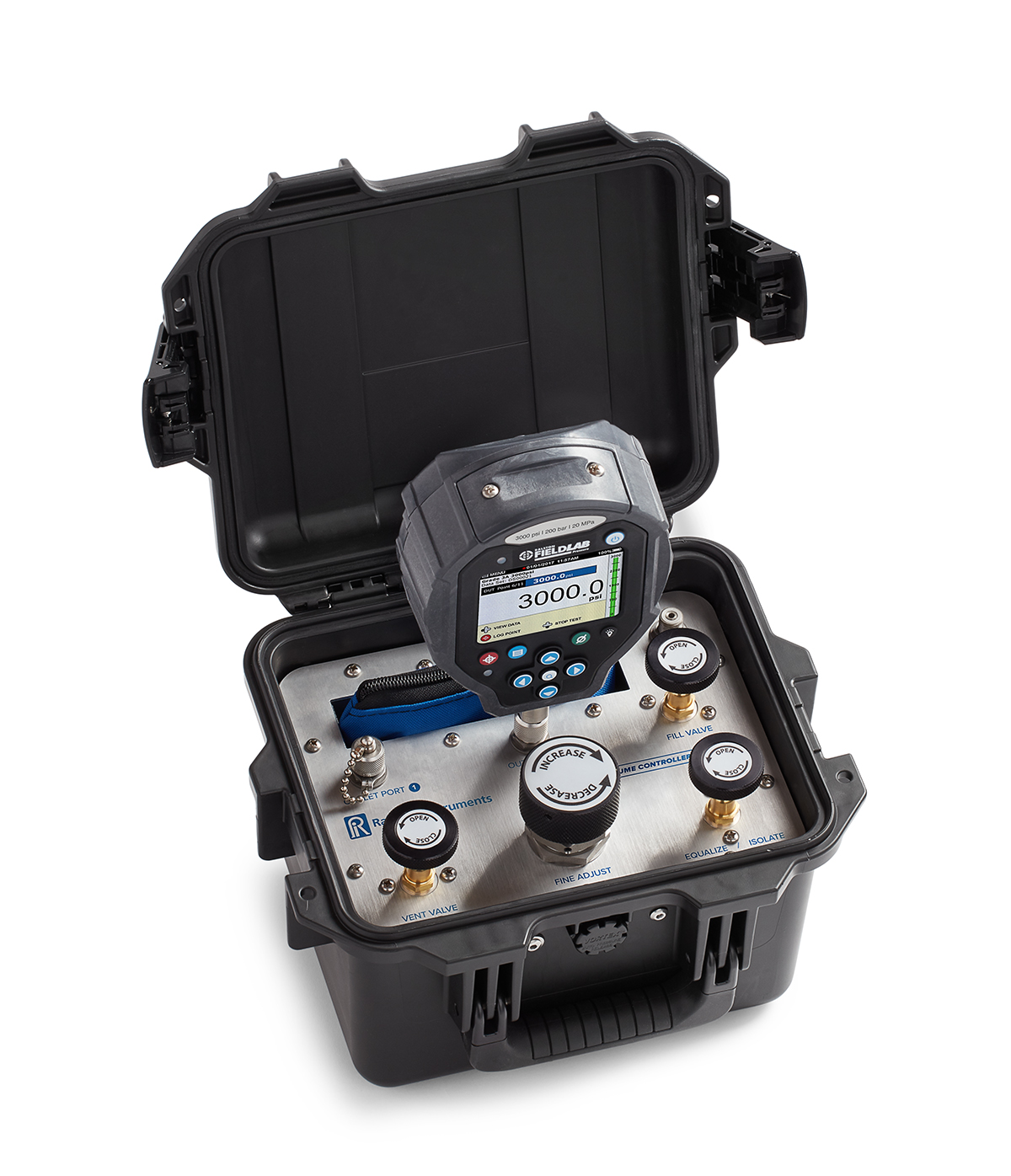 Ralston ControlPak Pressure Controller, 3000 PSI FieldLab, 6ft and 3ft Hoses, Adapters # QTVC-EN-KIT5-GR