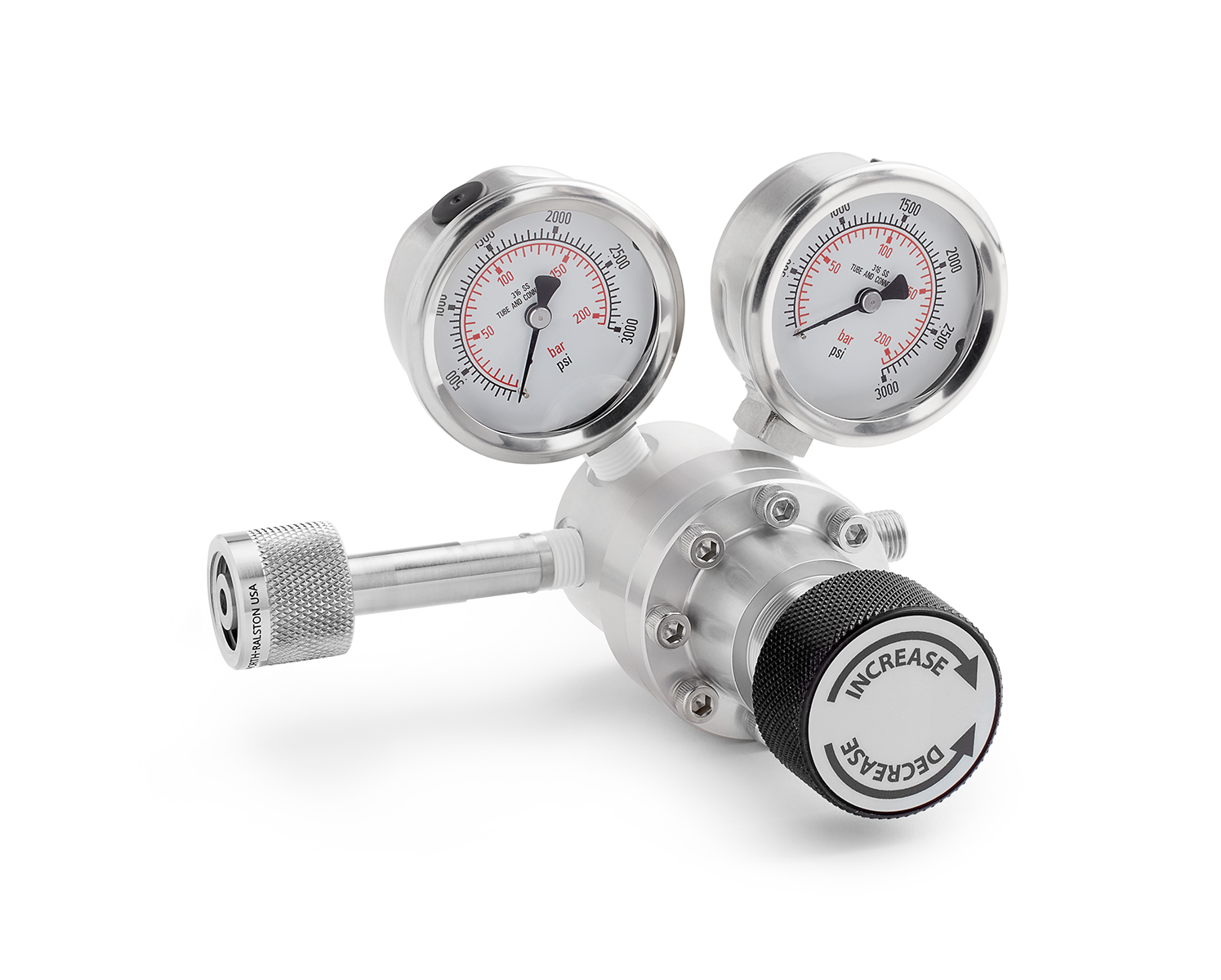 Ralston 3000 PSI Regulator, 2 Pressure Gauges, AS2473.2 Type 50 Inlet Connection, Male Quick-Test Outlet Conn. Kit # XREG-KIT3