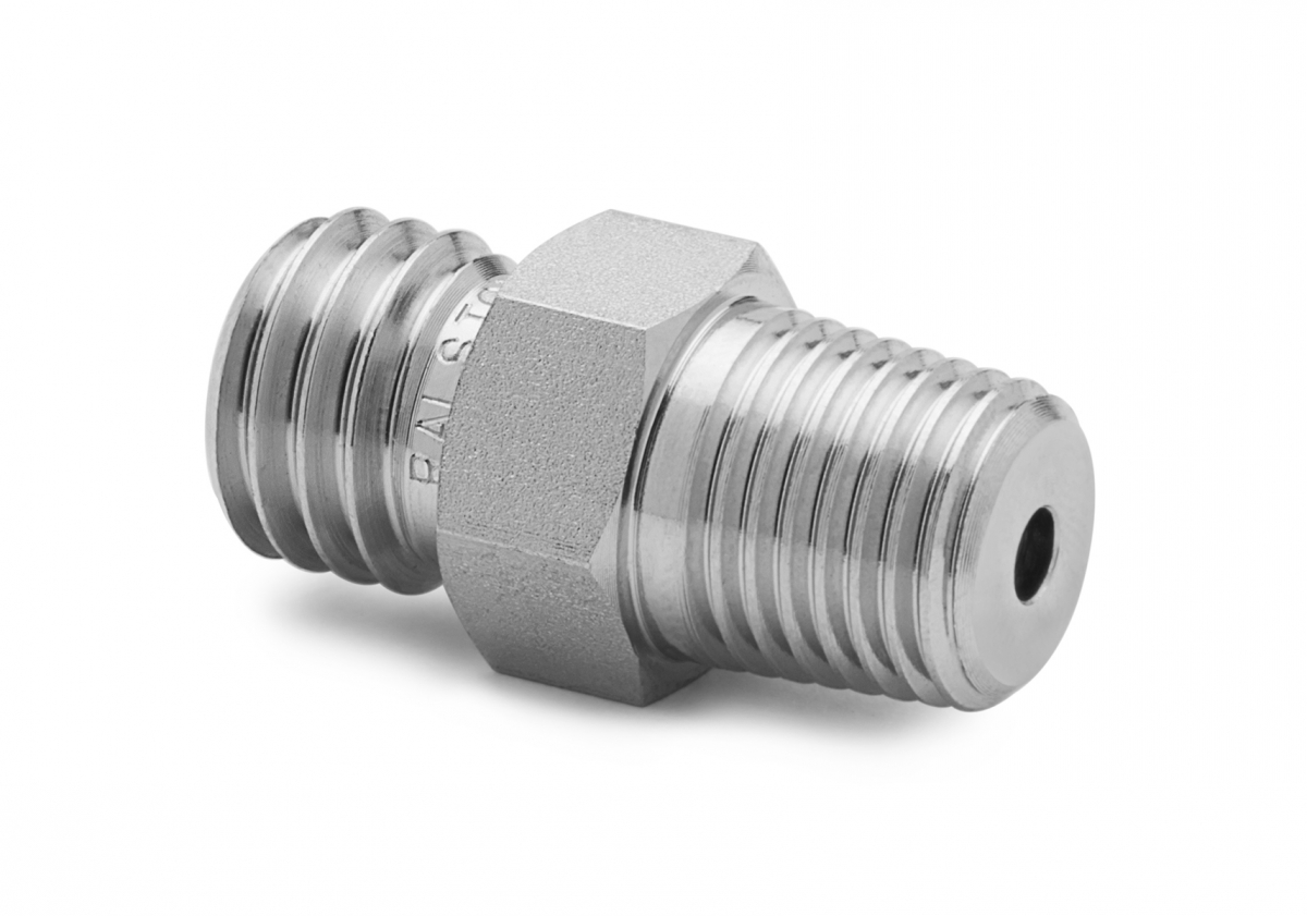 Ralston 1/4" Male NPT x Male Quick-Test XT Adapter, EPDM Seals, S.S. # XTHA-2MS0-EP