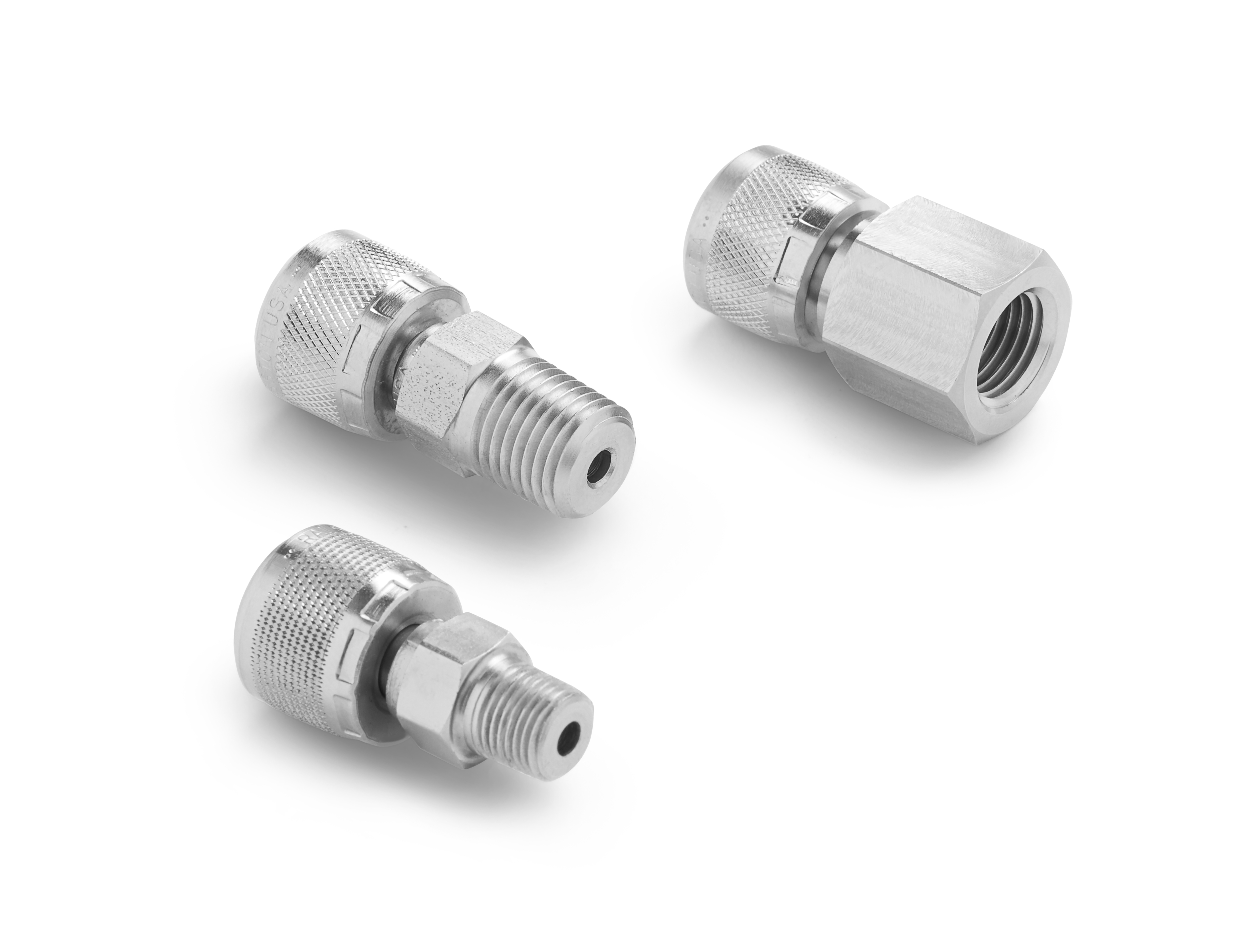 Ralston Kit Containing 1/8" MNPT, 1/4" MNPT, 1/4" FNPT Stainless Steel Quick-Test XT Adapters # XTHA-KIT3