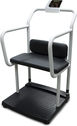 Rice Lake Scale, Handrail Bariatric Scale 250-10-4BLE 1000lb(450kg) x 0.2lb(100g) with Chair Seat and Bluetooth BLE 4.0 includes 6 AA size Alkaline batteries # 194734