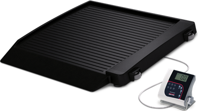 Rice Lake Scale, Wheelchair Platform Scale, 350-10-7 1000lb(450kg) x 0.2lb(100g) with (1) 9.25in. Ramp includes 6 AA size Alkaline batteries # 141446