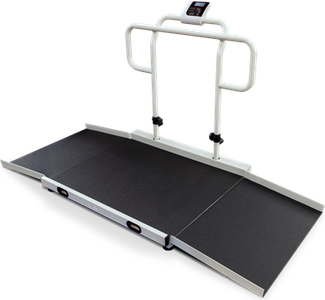Rice Lake Scale, Wheelchair 350-ADA-1 1000lb(450kg) x 0.2lb(100g) with (2) 21.25in. Ramps includes 6 AA size Alkaline batteries