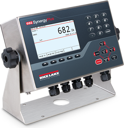 Rice Lake Indicator, 682 Plus Universal LCD Display, 115-230VAC Power Supply, US Power Cord w/ RJ45 Option # 207354