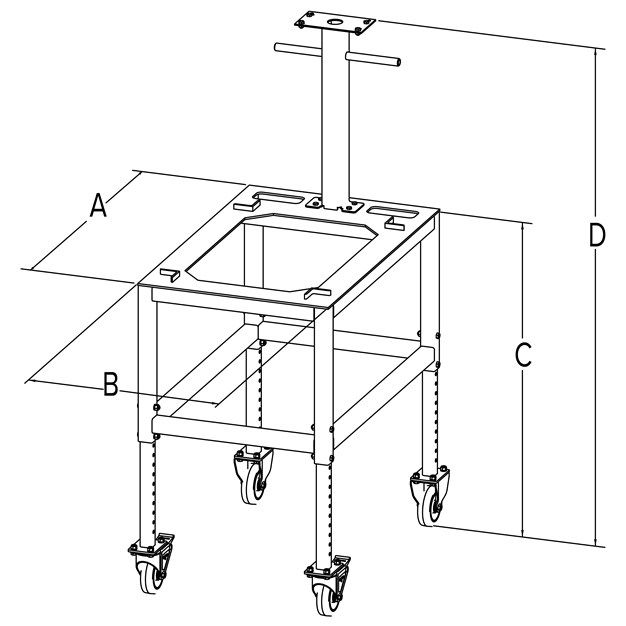 Rice Lake Cart, Benchmark MSC-10 mild steel designed for 12x18 Benchmark Mild Steel Scale # 190201