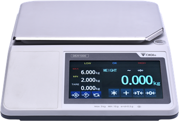 Rice Lake DSX-1000, Digi High Precision Checkweigher. 600 g x 0.05 g. 100 V to 240 V. RS-232C. 7.0 Inch TFT LCD Color Display. # 178183