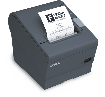 Rice Lake Printer, Thermal TM-T88VII Epson Direct Thermal, RS-232, USB, Ethernet, PS-180 Power Supply, Black # 117233