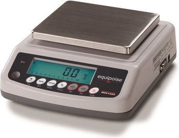 Rice Lake Balance, EQ-6000 Equipoise 6000 g x 0.2 g, 122 mm x 142 mm platter, Multi-range Adapter, Multi-plugs # 165342