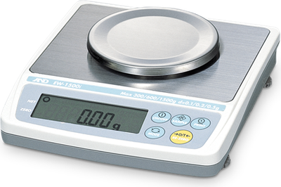 A&D Weighing EW-150i Toploader Balance, 30/60/150g x 0.01/0.02/0.05g, 120V adapter