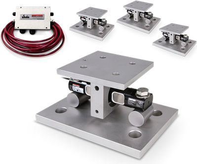 Rice Lake Mount Kit, EZ Mount 150k 3 ea 150000lb INCL RL72020 MLC coate load cell stainless mounts JB4SS and 25ft of homerun cable # 208973