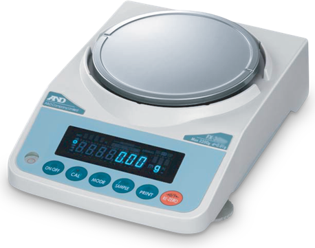 A&D Weighing FX-200iWP Toploader Balance, 220g x 0.001g, Waterproof, IP-65, 120V adapter # 102906