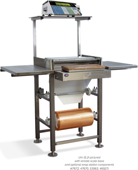 Rice Lake Retail Scale, Uni-3L2i Bench, with remote scale base, 0-15x0.005lb, 15-30x0.01lb Ishida # 170318