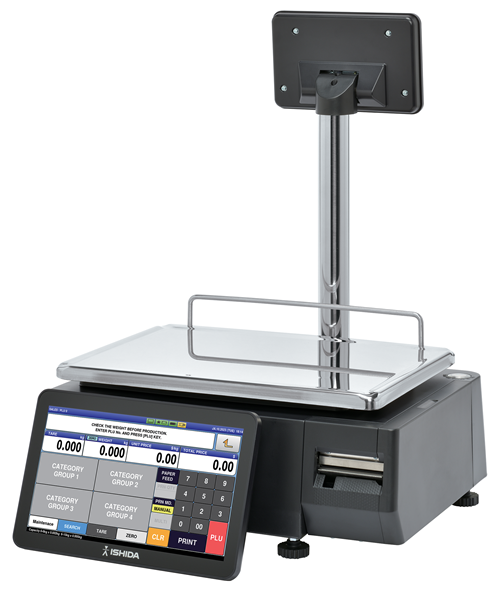 Rice Lake Retail Scale, Uni-8 Bench, 2.4Ghz Wifi, 10.1 inch operator screen, PC based 15x0.005/30x0.01lb 115VAC Ishida # 220030