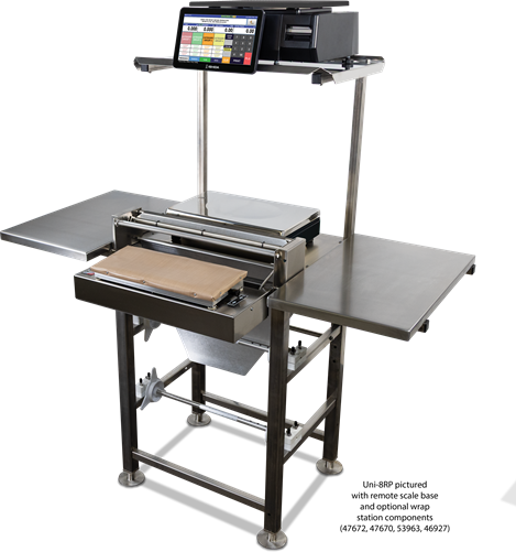 Rice Lake Retail Scale, Uni-8 RP, Remote scale platter, 2.4 GHz/5 Ghz Wi-Fi, 10.1 inch operator screen, PC based 15x.005/30x0.1lb 115VAC Ishida # 233071