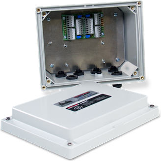 Rice Lake J-Box, JB4EP 4 Channel Excitation Trim with Expansion, Polycarbonite Nema 4 FM Approved # 91781