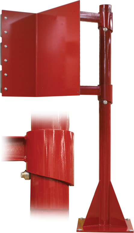 Rice Lake Pole Weldment, 10ft. Supported, Free Standing with 4.0in O.D. for Kiosk Swing Arm Safety Yellow # 178077