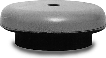 Rice Lake Leveling Pad, 1/2-13NC 5DIA Rubber And Steel Painted No Stem Vibration Isolation # 18819