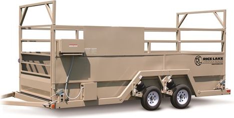 Rice Lake Mobile Scale, 13 x 8 Mobile Scale System With Weigh Center And TM U295 Printer 15,000 lb Capacity AH8L-4 # 131034