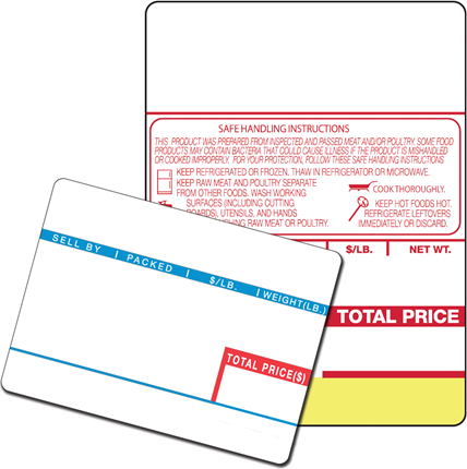 Rice Lake Label, Roll Retail Preprnt Bakery Perforation 25mm From Bottom, 64mm x 110mm (2.52" x 4.33") 330 LPR 12 RPC 1-5/8 Core Ishida # 47751