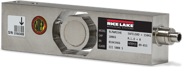 Rice Lake Load Cell, SPT RLPWM15HE 50kg 10ft 2mv/v 350 Ohm SST IP69K NTEP 5000 III S FM